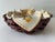 Beautifully crafted, handpainted, fun faux 'napkin woven basket' serving bowl. The faux napkin is draped so beautifully...