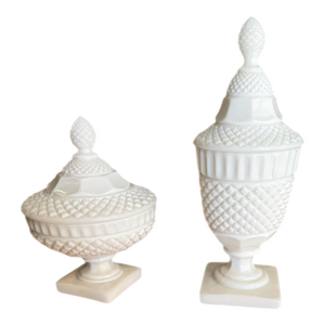 Westmoreland Vintage Milk Glass Lidded Candy Jars
