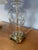 Metal Vintage Pair Cut Crystal and Brass Table Lamps With Pleated Silk Shades For Sale - Image 7 of 18