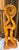 Vintage Mid Century Modern Abstract Hand Carved Wood Sculpture Two Figures Embracing 24” For Sale - Image 9 of 12