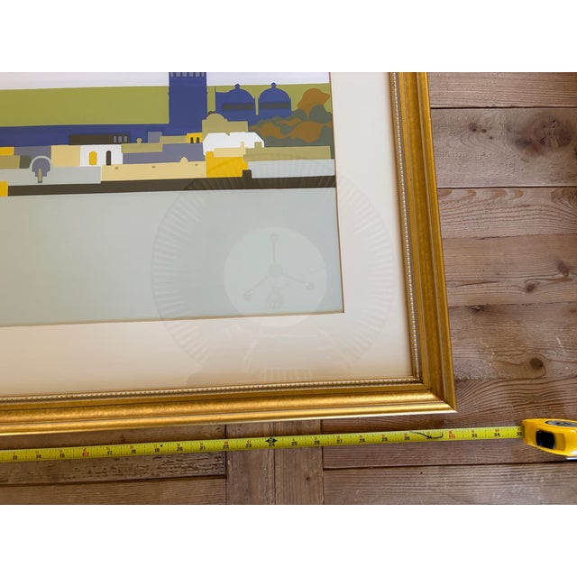 1980s Modernist Serigraph “Distant Land, New Skies” #51/150 Signed by Janice Wetzel – Custom Framed For Sale - Image 11 of 14