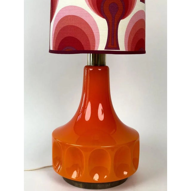 Glass Large Mid-Century German Table Lamp with Glass Base, 1970s For Sale - Image 7 of 18