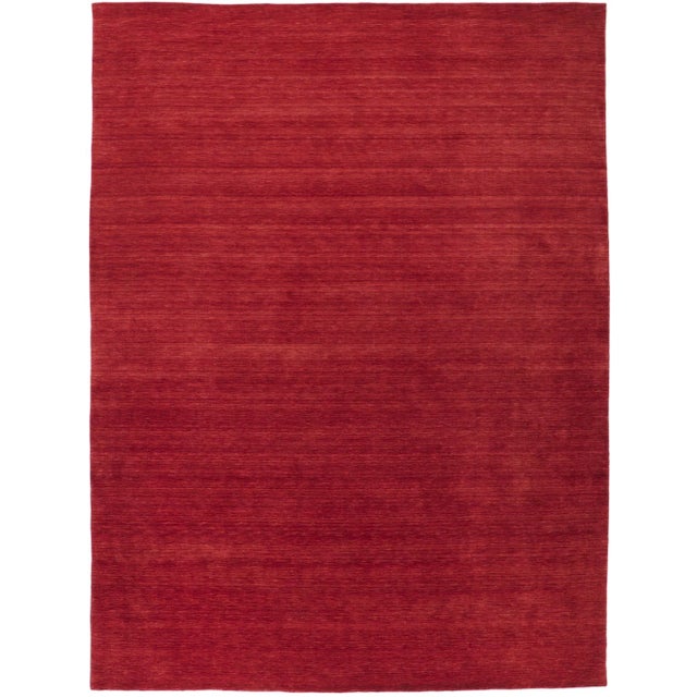 Red Modern Style Area Rug - 09'07 X 12'10 For Sale - Image 9 of 9