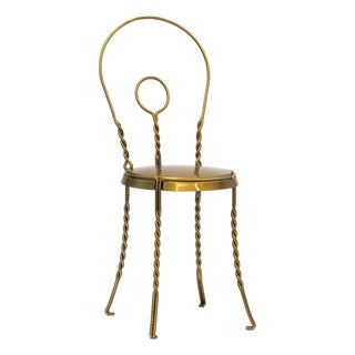 Wrought Iron Chair by Alberto Grassi For Sale