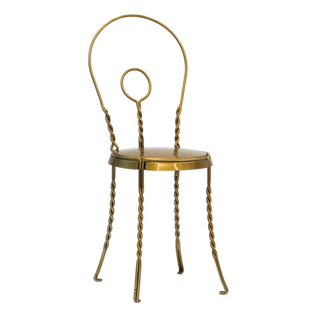 Wrought Iron Chair by Alberto Grassi For Sale