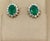 8 Carat Oval Shape Emerald and Diamond Post Back Earrings 14 Karat White Gold For Sale - Image 18 of 18
