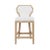 Not Yet Made - Made To Order Matthew Izzo Home Tally Cerused Oak Counter Stool With White Performance Linen Seat/Back For Sale - Image 5 of 5