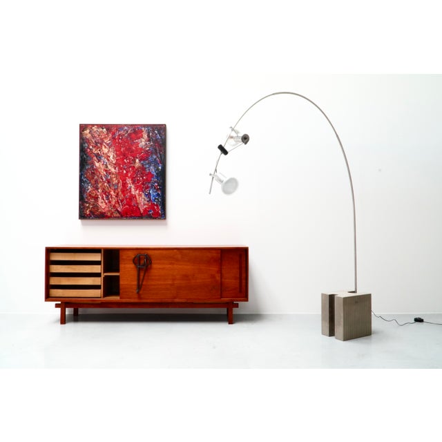 Expressive abstract composition by Belgian artist Jozef Mees, created in 1963. with bold colors and rich textures, this...