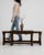 A set of three oak nesting tables from France, dating to circa 1970, designed with a rectangular form and staggered...