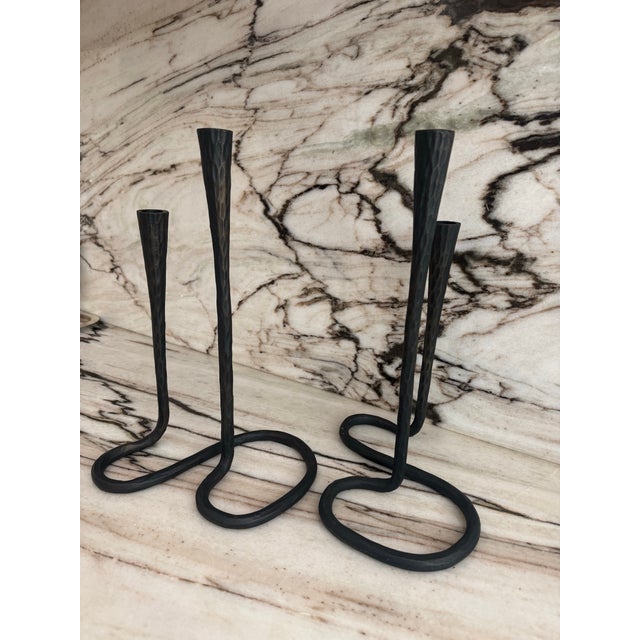 Handmade Candle Holder, Pair For Sale - Image 4 of 5