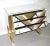 Metal 1990s Italian White Black and Gold Chest Sideboard on Brass Legs For Sale - Image 7 of 10