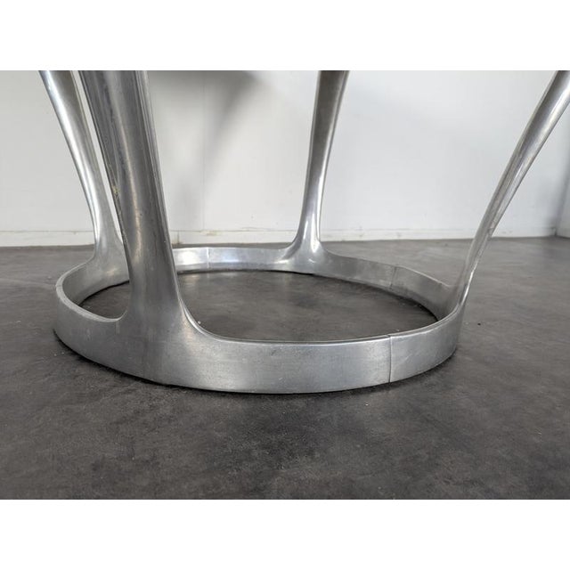Arabescato Table with Marble Top by Michel Charron For Sale - Image 5 of 8