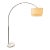 Crate & Barrel Meryl Arc Nickel Floor Lamp For Sale
