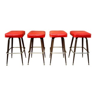 1960’s Mid Century Modern Bar Stools - Set of 4 For Sale