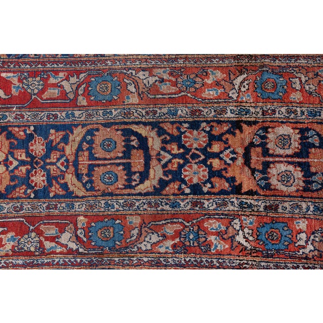 Fine Antique Persian Feraghan Botanic Hand Knotted Wool Rug For Sale - Image 4 of 9