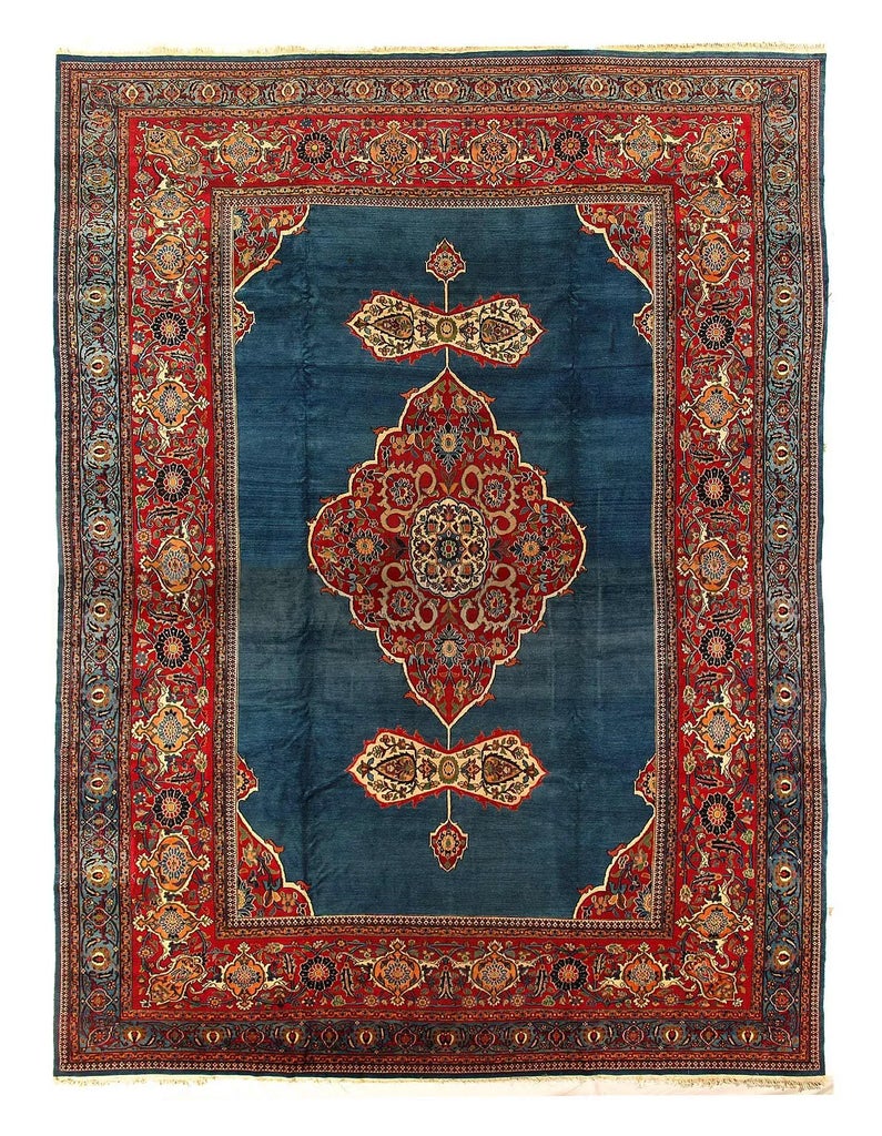 Pasargad DC Original Persian Mashad Antique Rug | Chairish