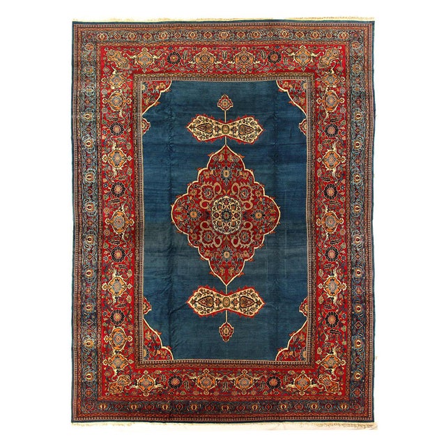Traditional Pasargad DC Original Persian Mashad Antique Rug For Sale - Image 3 of 6