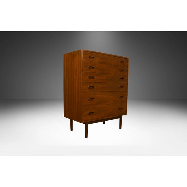 Midcentury Walnut Jack Cartwright for Founders Highboy Tall Dresser Refinished, Attributed For Sale - Image 9 of 11