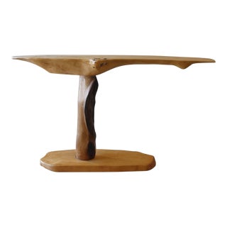 Cantilevered Wood Console Table - Artisan Made For Sale