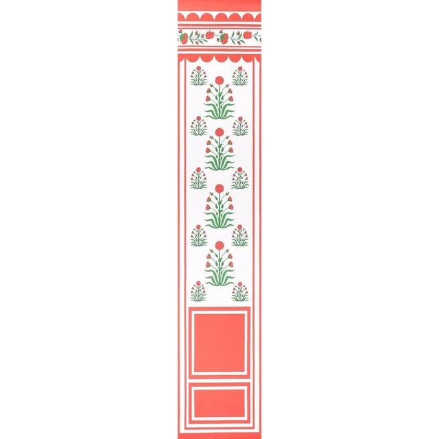 Schumacher Sample - Schumacher x Marie-Anne Oudejans Royal Poppy Panel B in Red For Sale - Image 4 of 4