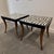 Italian Zebra Inlaid Tessellated Stone Tables with Refined Curv, Set of 2 For Sale - Image 13 of 16