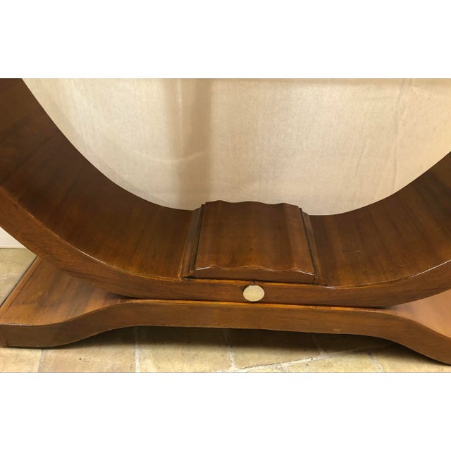 Pair of French Art Deco Console Tables Nickeled Trim Attrib. Alfred Porteneuve For Sale - Image 10 of 10