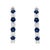 10K White Gold, �� Cttw Diamond, & �� Cttw Lab-Grown Blue Sapphire Leverback Hoop Earrings (H-I Color, I1-I2 Clarity) For Sale - Image 4 of 6