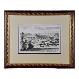 Tel Aviv: 18th Century French Map and City View of Joppe/Jaffa (Tel Aviv) by Sanson, 1709 For Sale