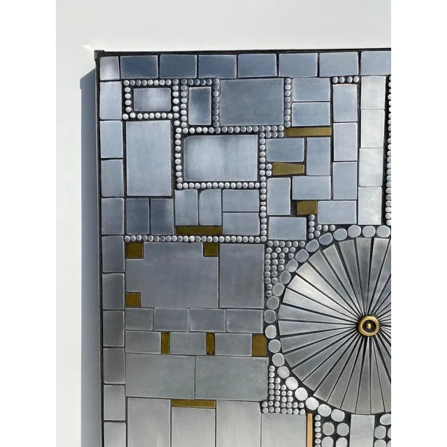 Brutalist 1960s Mosaic Aluminum Wall Sculpture by Raf Verjans For Sale - Image 3 of 13