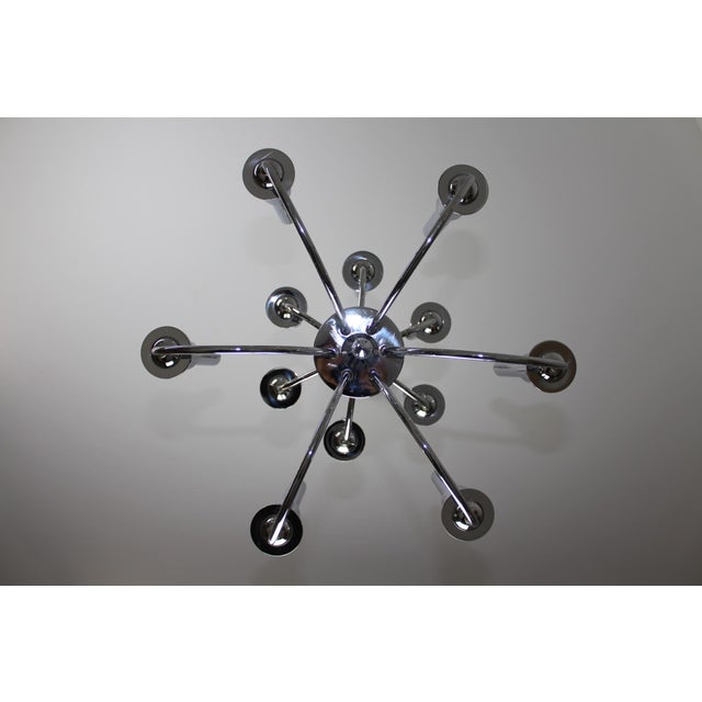 Chrome-Plated Chandelier, 1920s For Sale - Image 16 of 18