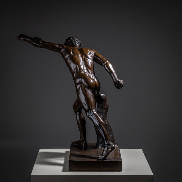 Borghese Gladiator in Bronze, Foundry F. Barbedienne, 2nd Half 19th Century For Sale - Image 12 of 16