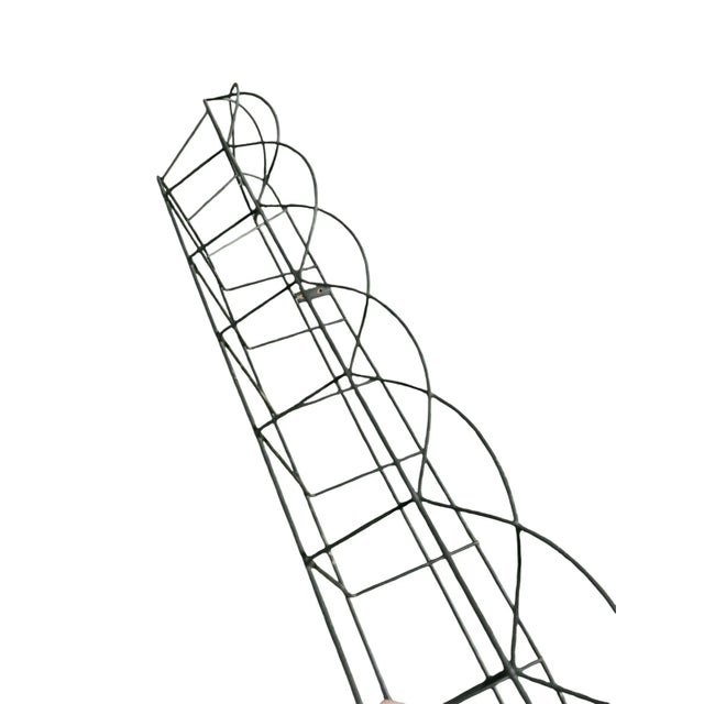 Mid-20th Century Black Metal Wire Wall Baskets Pair Industrial Farmhouse For Sale - Image 11 of 11