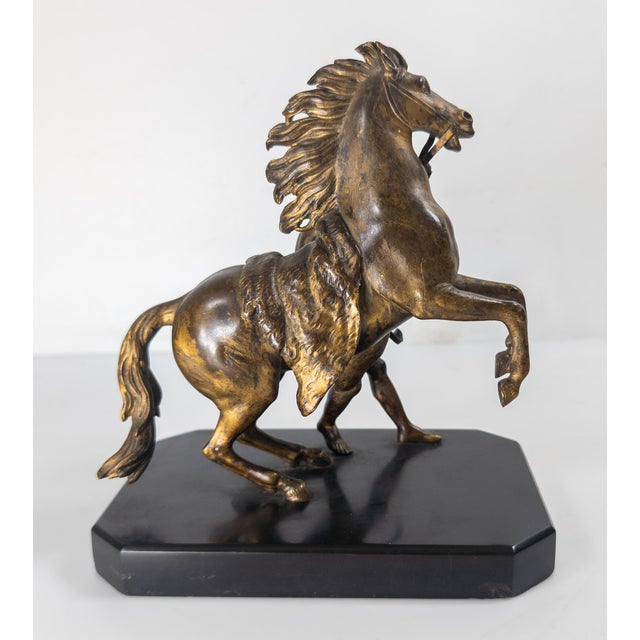 19th Century French Gilt Bronze of Rearing Marly Horse After Guillaume Coustou For Sale In New York - Image 6 of 17