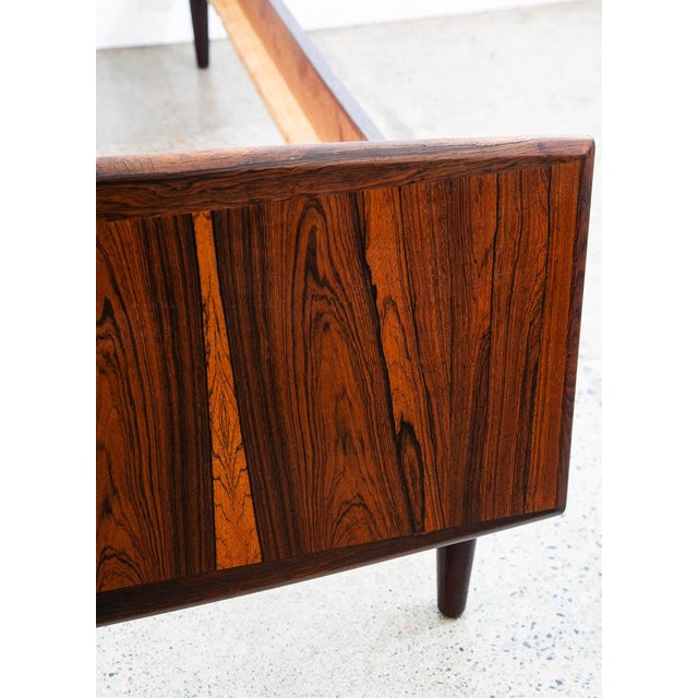 1960s Mid Century Danish Modern Bed Frame Sm Single Rosewood Denmark Sannemanns Mobler For Sale - Image 9 of 12