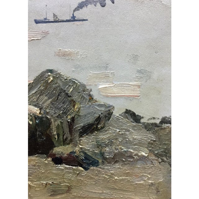 Impressionist 1970s Oil Painting Seascape Peter Kuzmich Stolyarenko For Sale - Image 3 of 7