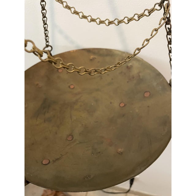 1918 Ottoman Empire Brass 16" Balance Scale — Crowned Anchor Maritime Guild Mark For Sale - Image 4 of 18