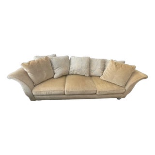Baker Yellow Upholstered Sofa For Sale