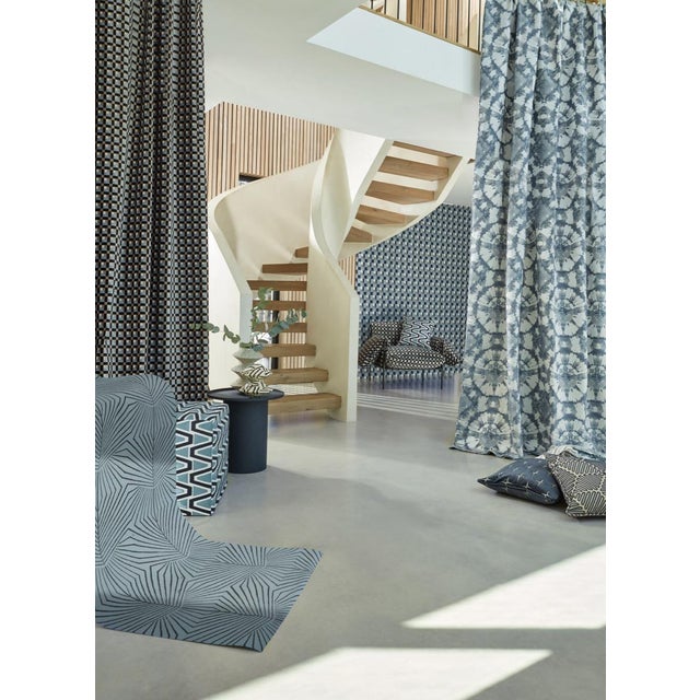 Contemporary Harlequin Mizu Fabric in Sketched/Beach Path/Hempseed - a Sample For Sale - Image 3 of 3