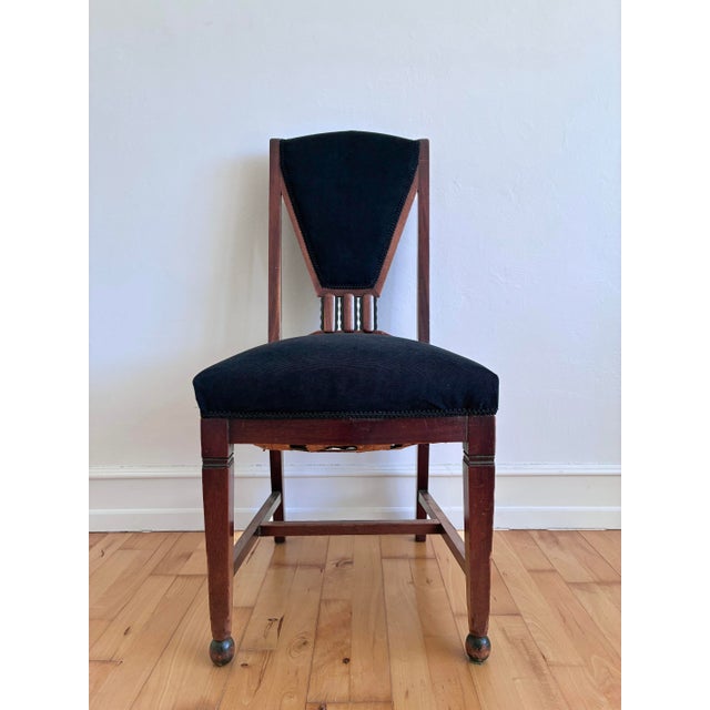 Set of 4 Dutch Art Deco Dining Chairs, Amsterdam School / Hague School Style, 1930s For Sale - Image 9 of 18