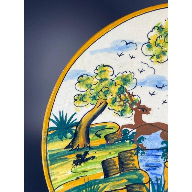 Blue Mid-Century Polychrome Plate from Talavera For Sale - Image 8 of 9