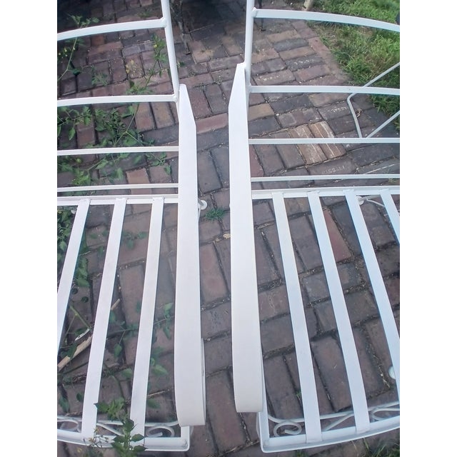 Metal Vintage Wrought Iron Patio Lounge Chairs, a Pair For Sale - Image 7 of 11