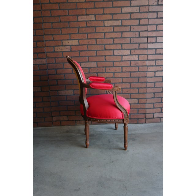 Wood Antique French Carved Walnut Arm Chair For Sale - Image 7 of 10