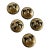 Late Meiji Era Hand Painted Geisha Satsuma Button Set of 5 For Sale