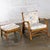 Wood Mid-20th Century Tropical or Coastal Style Rattan Lounge Chair and Ottoman Set by Calif Asia For Sale - Image 7 of 18