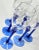 Glass Twisted Cobalt Stem Goblets- Set of Six For Sale - Image 7 of 12