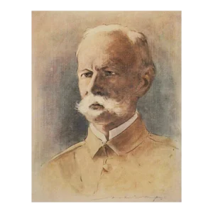 1901 Mortimer Menpes, "Portrait of Lord Roberts" Safari Style Original Antique Print