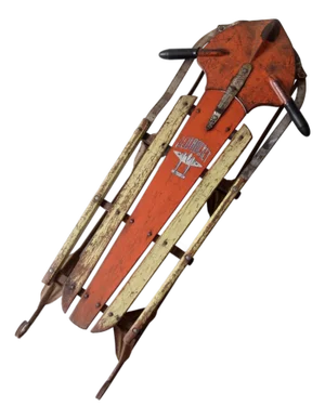 Mid-Century Red Rocket Sled