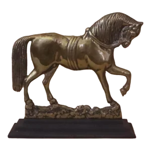 Brass Horse on Stand
