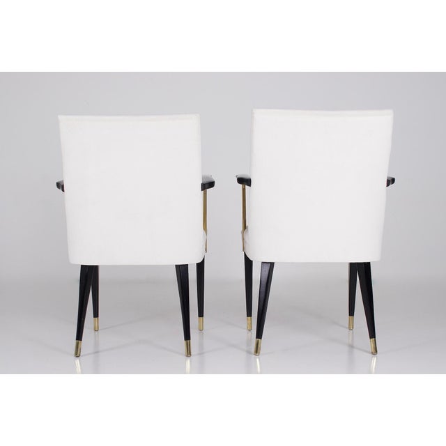 Black Modernist Armchairs, 1950s, Set of 2 For Sale - Image 8 of 13
