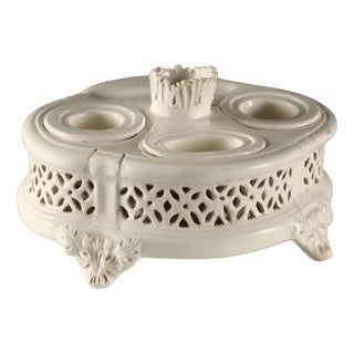 Antique Inkwell in Earthenware, Central Italy, Mid-19th Century For Sale